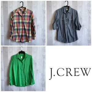 J. Crew Perfect shirt button up lot of 3 size small tops